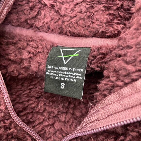 Liv Outdoor Wiley Sherpa Fleece Pullover Magenta Purple Womens Small Pocket - Picture 11 of 14